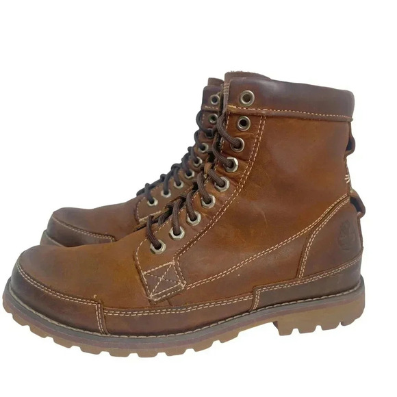 Like New Timberland Men's Earthkeepers Leather Boot in Brown Size 8.5 - Picture 1 of 11